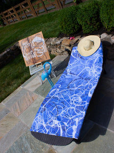 Blue Jazz Waves Beach Towel