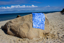 Load image into Gallery viewer, Blue Jazz Waves Beach Towel
