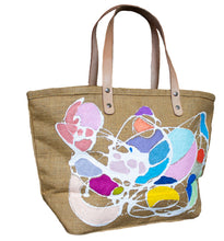 Load image into Gallery viewer, &quot;Colorful&quot; Beach Tote - One of a Kind with Two Original Paintings by Serena Bocchino
