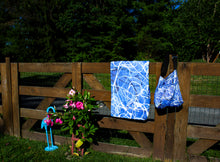 Load image into Gallery viewer, Blue Jazz Waves Cross-Body Day Tote
