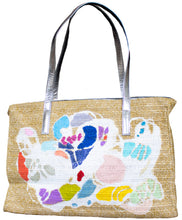 Load image into Gallery viewer, &quot;Shell Song&quot; Beach Tote: One of a Kind with Two Original Paintings by Serena Bocchino
